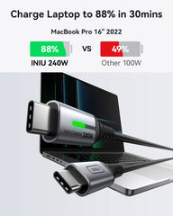 INIU D7CC USB C to C Cable 240W (0.3m, 2-Pack)