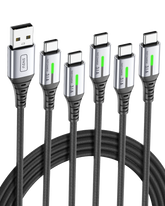 INIU D5C Nylon USB C Cable 5-Pack (1.6+3.3*2+6.6*2ft(0.5m+1m*2+2m*2))