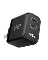 INIU I622 USB C Charger 45W, GaN PD Dual Port Type C Charger Fast Charging Block, Foldable USB-C Wall Charger Power Adapter