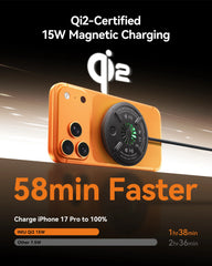 INIU SnapGo W11-E1 Qi2 15W Magnetic LED Wireless Charger
