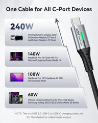 INIU D7CC USB C to C Cable 240W (0.3m, 2-Pack)
