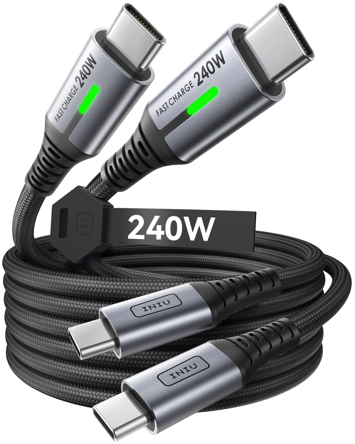 INIU D7CC USB C to C Cable 240W (6.6ft, 2-Pack)