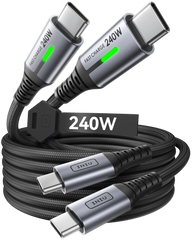 INIU D7CC USB C to C Cable 240W (6.6ft, 2-Pack)
