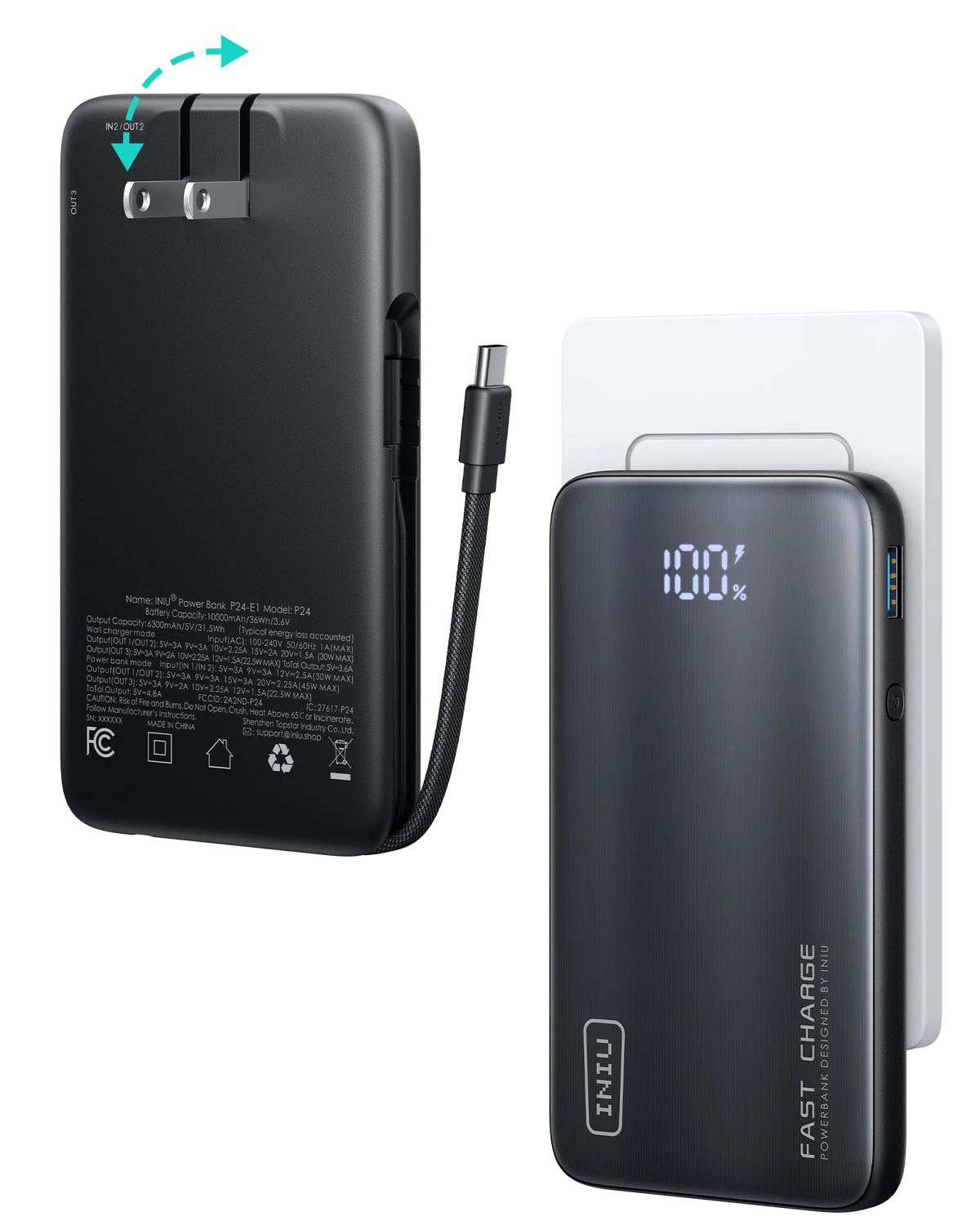 INIU Multi P24-E1 Power Bank 45W 10000mAh